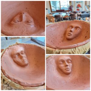Schale Backsteinfarbe - Gesicht – Bild 2